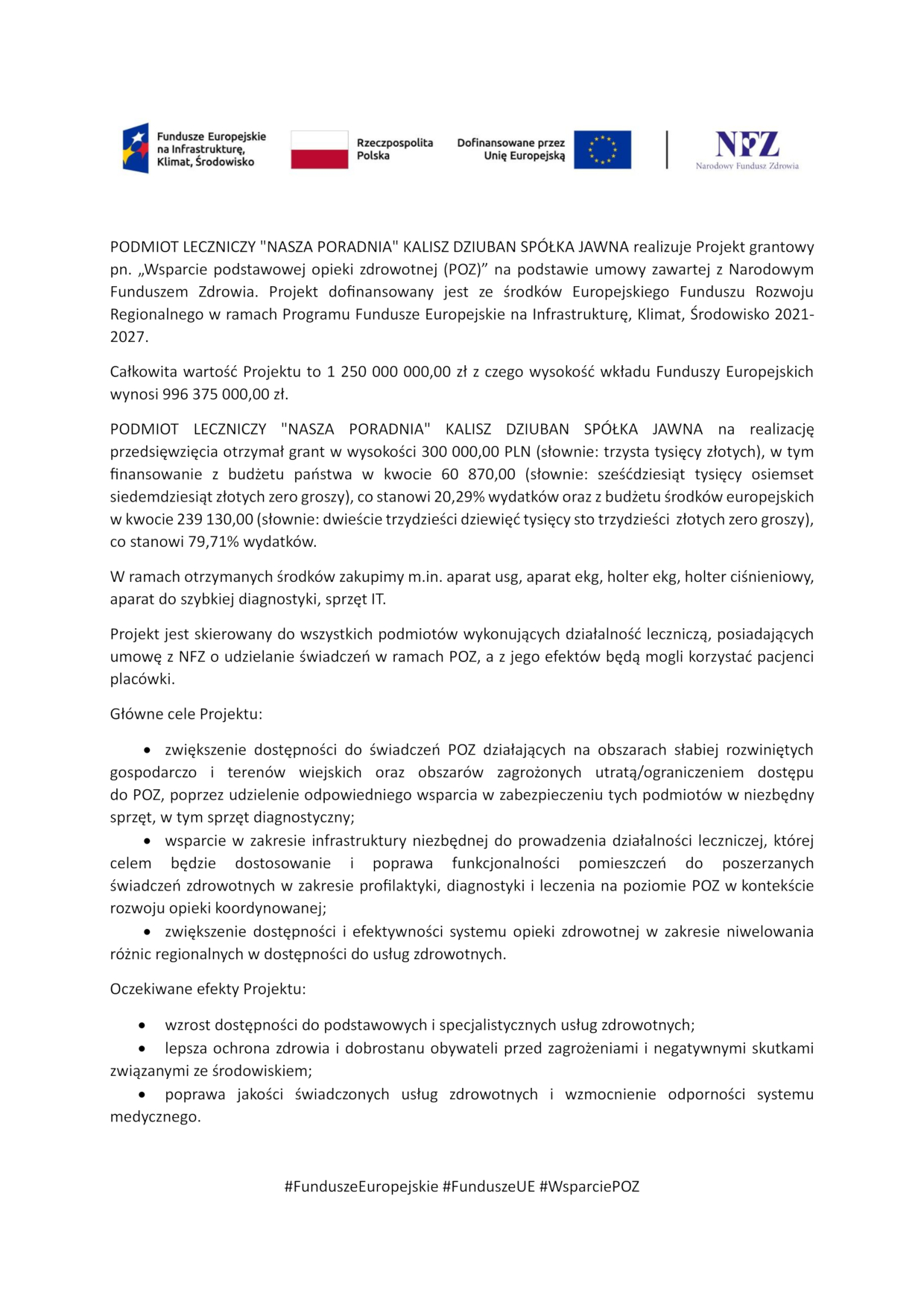 Wsparcie podstawowej opieki zdrowotnej
